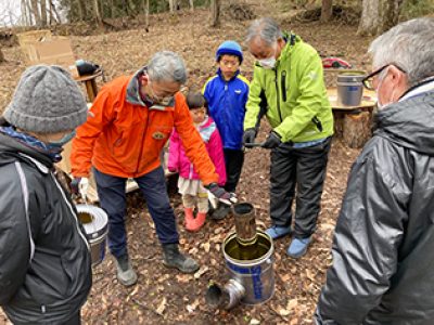 エネットまつもと。3/27（日）に大町市の「みあさの森」でロケットストーブ作りワークショップを開催。